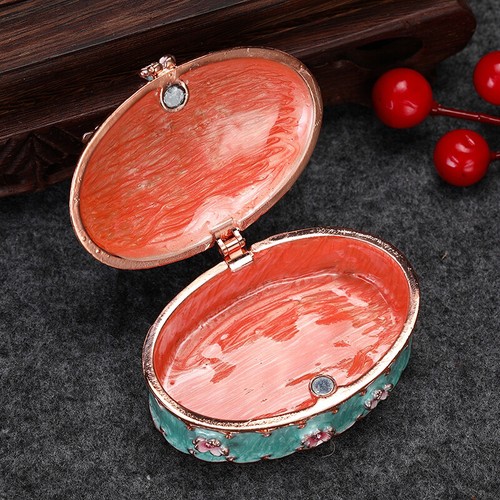 Exquisite Cherry Blossoms Trinket Jewelry Box Figurine Christmas Keepsake Craft - Picture 2 of 6