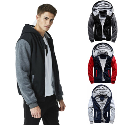 men's sweater with fur inside