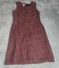 Talbots Dress Women's Size 10 Woven Multicolor Knee Length Sleeveless!