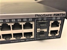 NETGEAR ProSafe FSM726 v3 24 Port Fast Ethernet Managed Switch + 2GB Ports +Ears