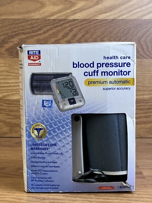 Rite Aid Health Care Blood Pressure Cuff Monitor Premium Automatic BP3AR1-4XRITE