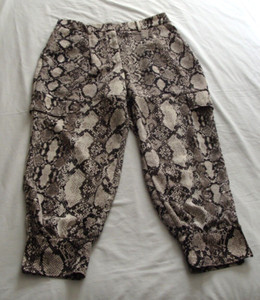 EXPRESS Gray & Black REPTILE Print "Hi Rise ANKLE" JOGGER Style Pant Sz 8 (26 In