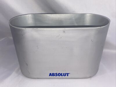 ABSOLUT Vodka Bottle/Ice Bucket Stainless Metal Barware Display