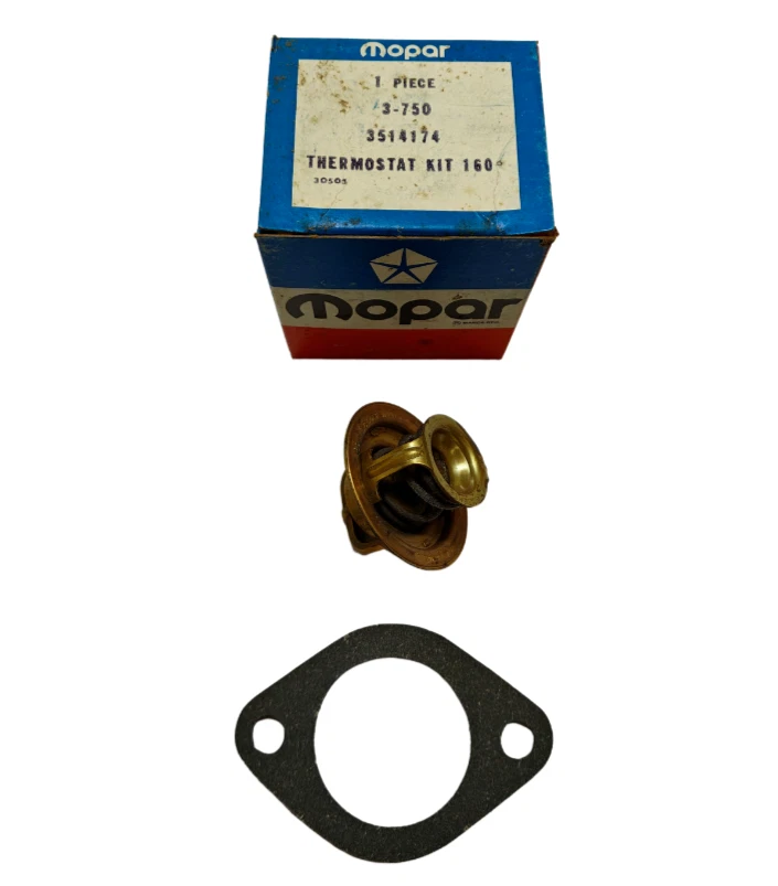 Chrysler Dodge 1960-1967 160 grados termostato con junta 6 cilindros 3514174 nuevo en stock Foto 2 de 4