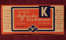 AGFACOLOR DIA-RAHMEN GLASS SLIDE FRAMES, 20 slide holders