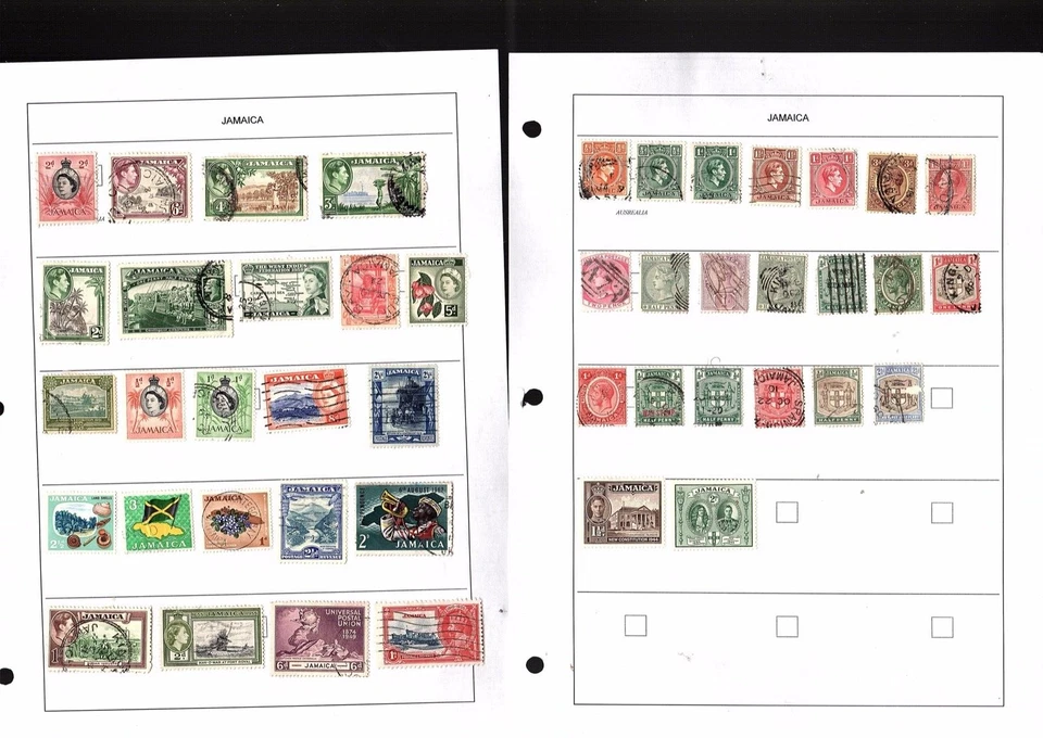 Sellos de Jamaica en páginas de álbum 183 sellos cv 222,00 (mb31 Foto 3 de 4