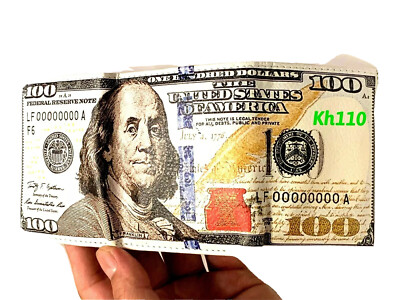 LUCKBOOSTIUM $100 Bill Trifold Wallet - Nylon & Canvas Wallet With ID Window, Fun Design For Men, Women & Teens - View #8