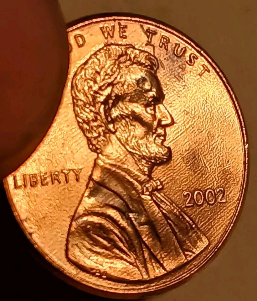 2002 Lincoln Memorial Penny One Cent Headshot Die Break Error Coin - Image 3 of 4