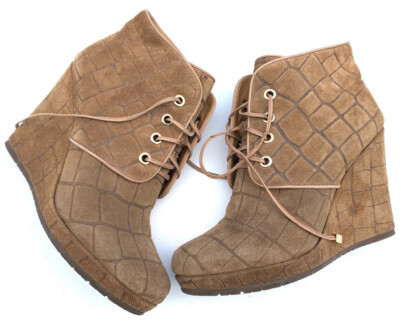 ADOLFO DOMINGUEZ SHOES Wedges Suede Platform Heel Woman Size 40