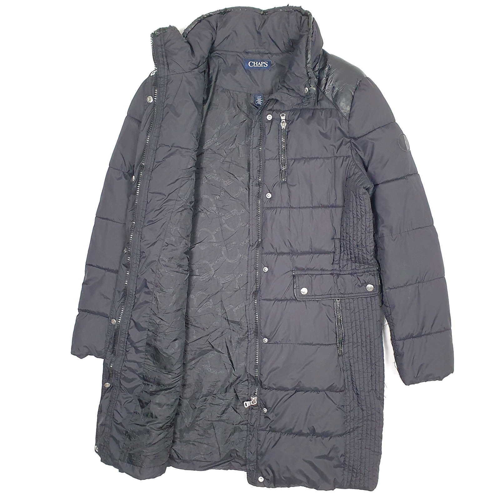 RALPH LAUREN CHAPS Puffer Jacket Coat Insulated Longline Trench Womens L image 2