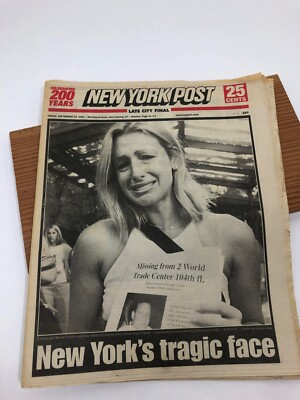 New York Post: Sept 14 2001, New York's Tragic Face: Entire issue