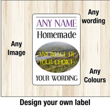 PERSONALISED BOTTLE LABELS JAM CHUTNEY HOMEBREW WINE GIN HOMEMADE STICKERS 1219