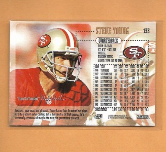1996 SkyBox Impact Steve Young San Francisco 49ers Football Card