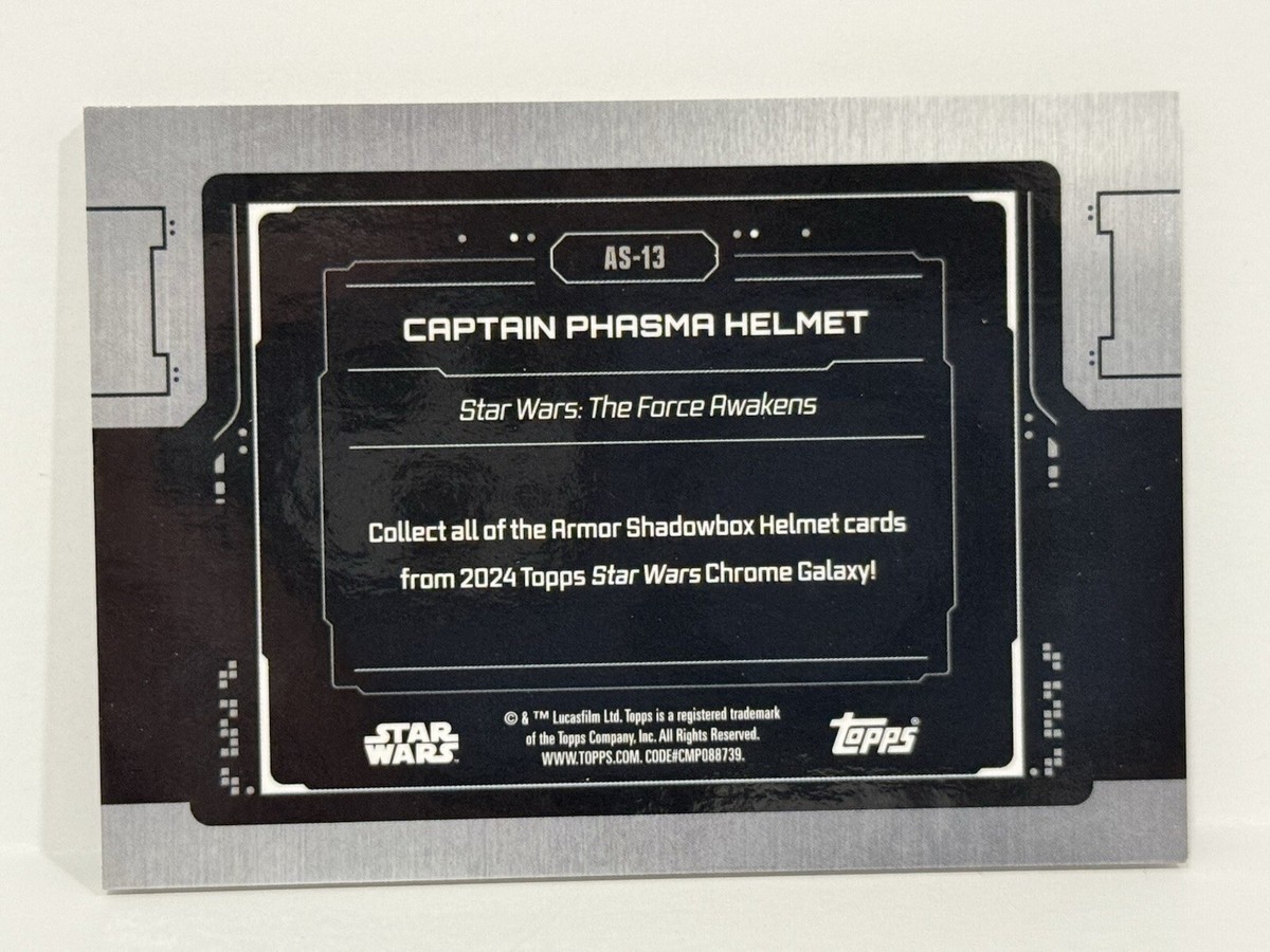 2024 Topps Chrome Galaxy #AS-13 Captain Phasma Helmet Shadow Box 