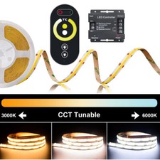 Image of 5M High Density Flexible COB CCT LED Light Strip 608 LEDs 10mm RA90 3000-6000k