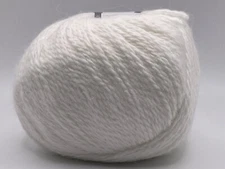 White Angora Cashmere 68754 Ice Yarns Luxury Blend Sport Weight 50gr 218yd