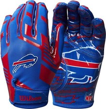 Buffalo Bills NFL Team Logo Stretch Receiver Gloves, Youth or Adult