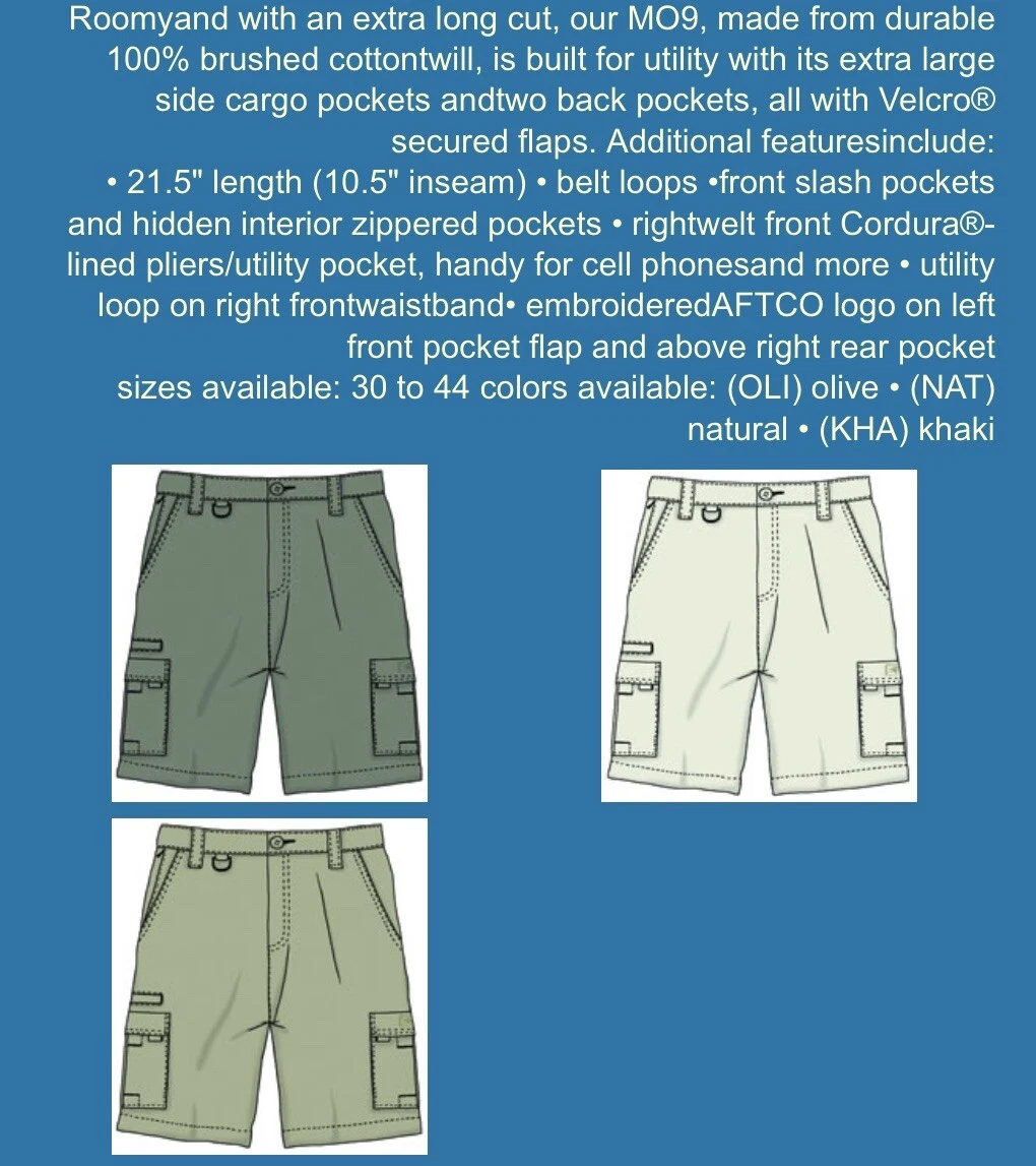 Mens Guy Harvey Aftco Bluewater Fishing Shorts Khaki Size 40