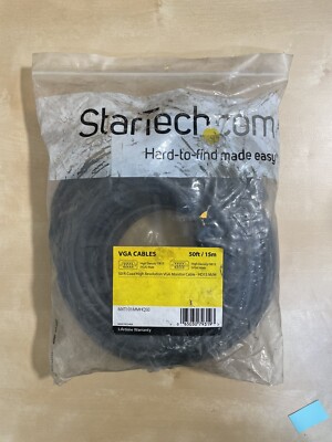 StarTech 50 ft Coax High Resolution Monitor VGA Video Cable - HD15 to HD15 M/M