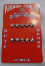 PREMIER EMBLEM 3/8" X 1-13/16" - 5 STAR SMOOTH -COLOR SILVER P1805