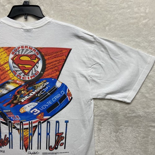 Vintage 1999 NASCAR #3 Dale Earnhardt Jr Superman Racing T-Shirt Size Large Y2K - Picture 18 of 19