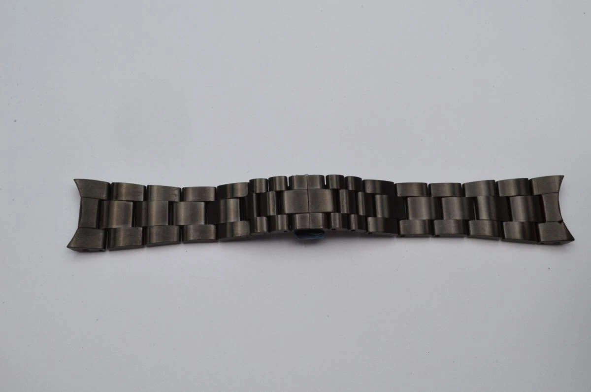 BRACELET HOMME GUCCI 101M CHRONO ACIER 23 MM BRACELET NOIR COMME NEUF