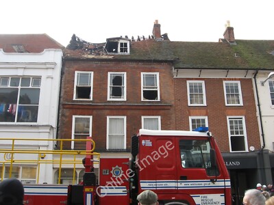 Photo 6x4 Aftermath of fire Chichester This photo shows the Fire Service  c2011