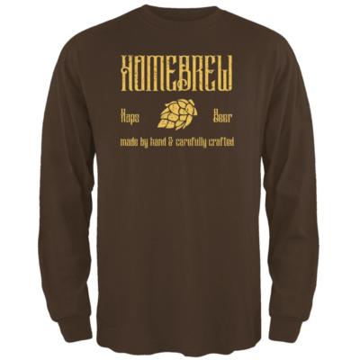 Homebrew Hops Beer Hand Crafted Mens Long Sleeve T Shirt