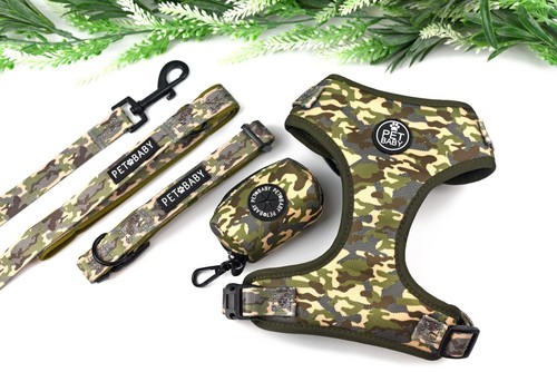 Camo Green Dog Harness – Strong & Stylish, Adjustable Fit, Ideal for Active Dogs - Picture 2 of 8