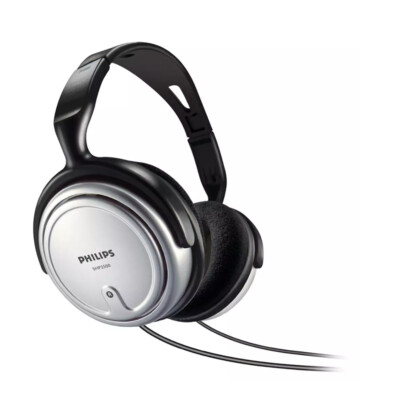 Philips Over Ear TV Headphones w/In-Line Volume Control 6m Cable  Silver 8712581584276 Australia