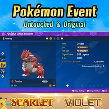 Groudon 🟣Event American 2018 Legends 🟣 Pokémon Scarlet & Violet 🟣 UNTOUCHED