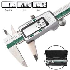 Digital LCD Display Caliper 150mm Fraction/MM/In High Precision Caliper w/Case