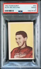 1952 PARKHURST #53 ALEX DELVECCHIO PSA 2