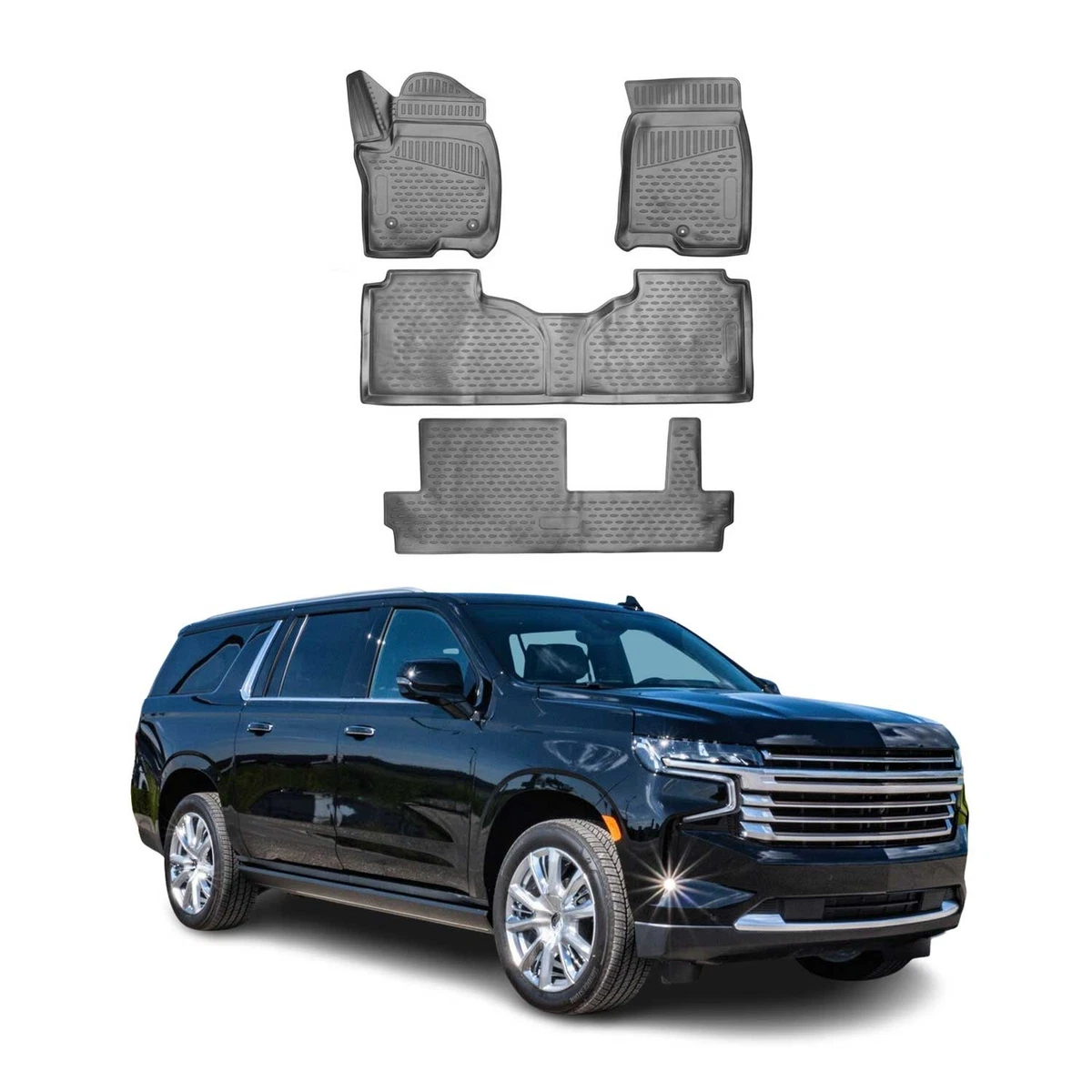 Tappetino bagagliaio (EVA, nero) 🚀 per Chevrolet Suburban 2014-2019 – rendi unica la tua auto
