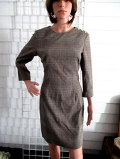 H&M Plaid Career Work Office or Fun Night Out Sheath Dress Size 8