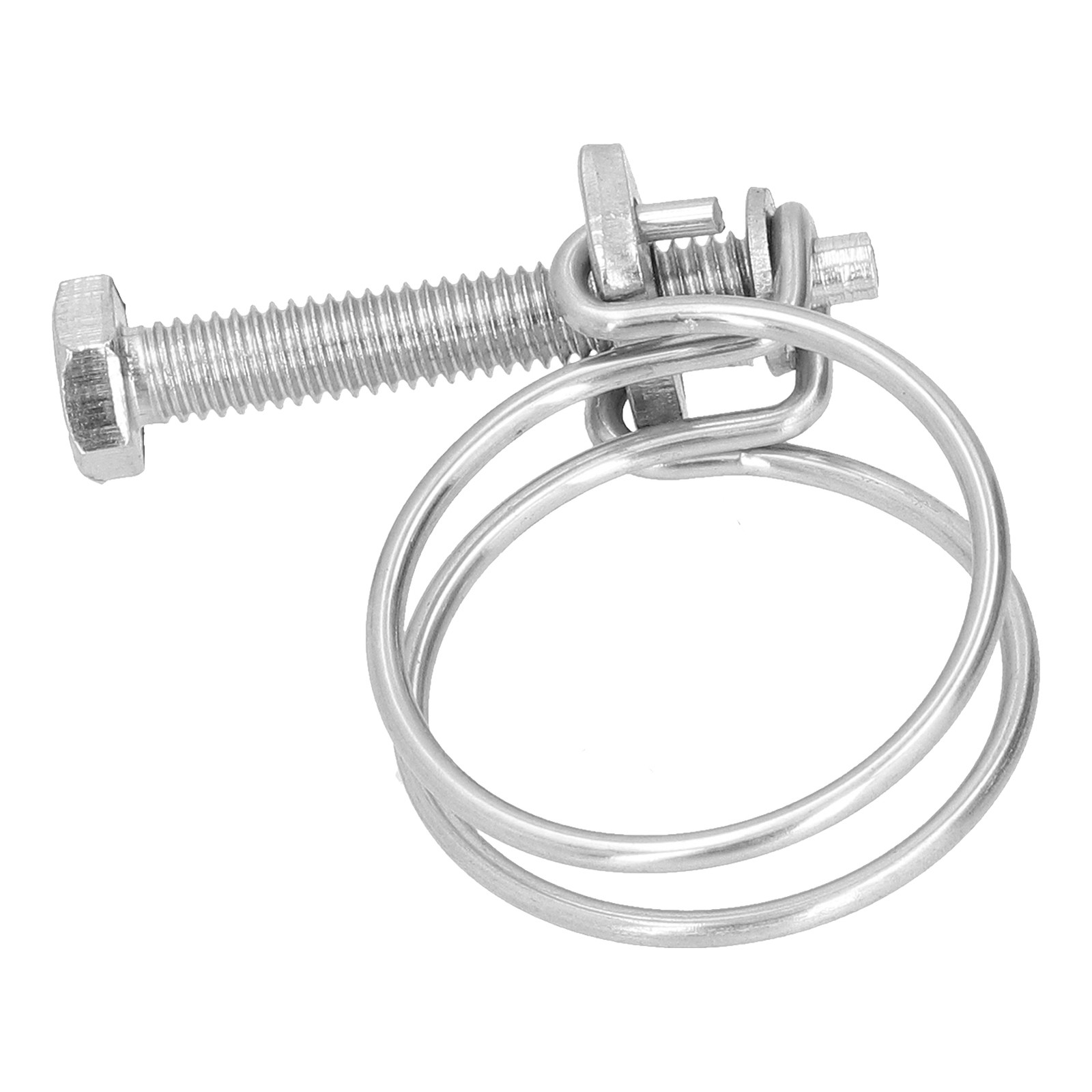 201 Stainless Steel Double Wire Hose Clamps Anti Corrosion Adjustable Hose