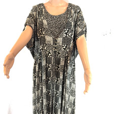 Jamie Brooke Dress Womens 2X Floral Crinkle Rayon Button Front Tie Back Midi