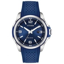 Citizen Drive AW1158-05L Eco-Drive Blue Dial Blue Polyurethane Strap 45mm 100M