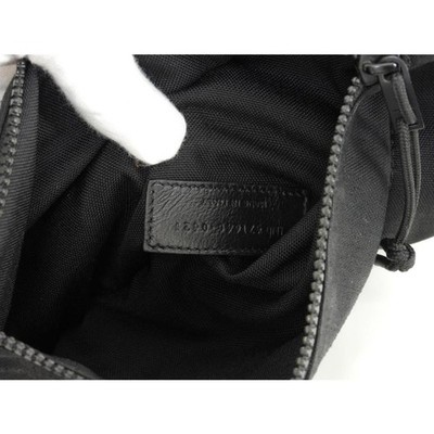 SAINT LAURENT Mesh Nylon Belt Bag Black 671640 Crossbody Bum Waist