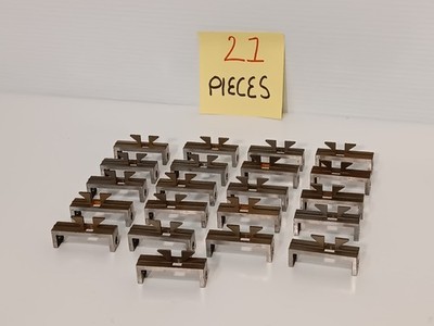Lot of 21 Unbranded Machinist V-notch Stop Fixture, Precision Steel