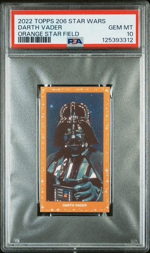 Darth Vader 2022 Topps 206 Star Wars Orange Star Field PSA 10