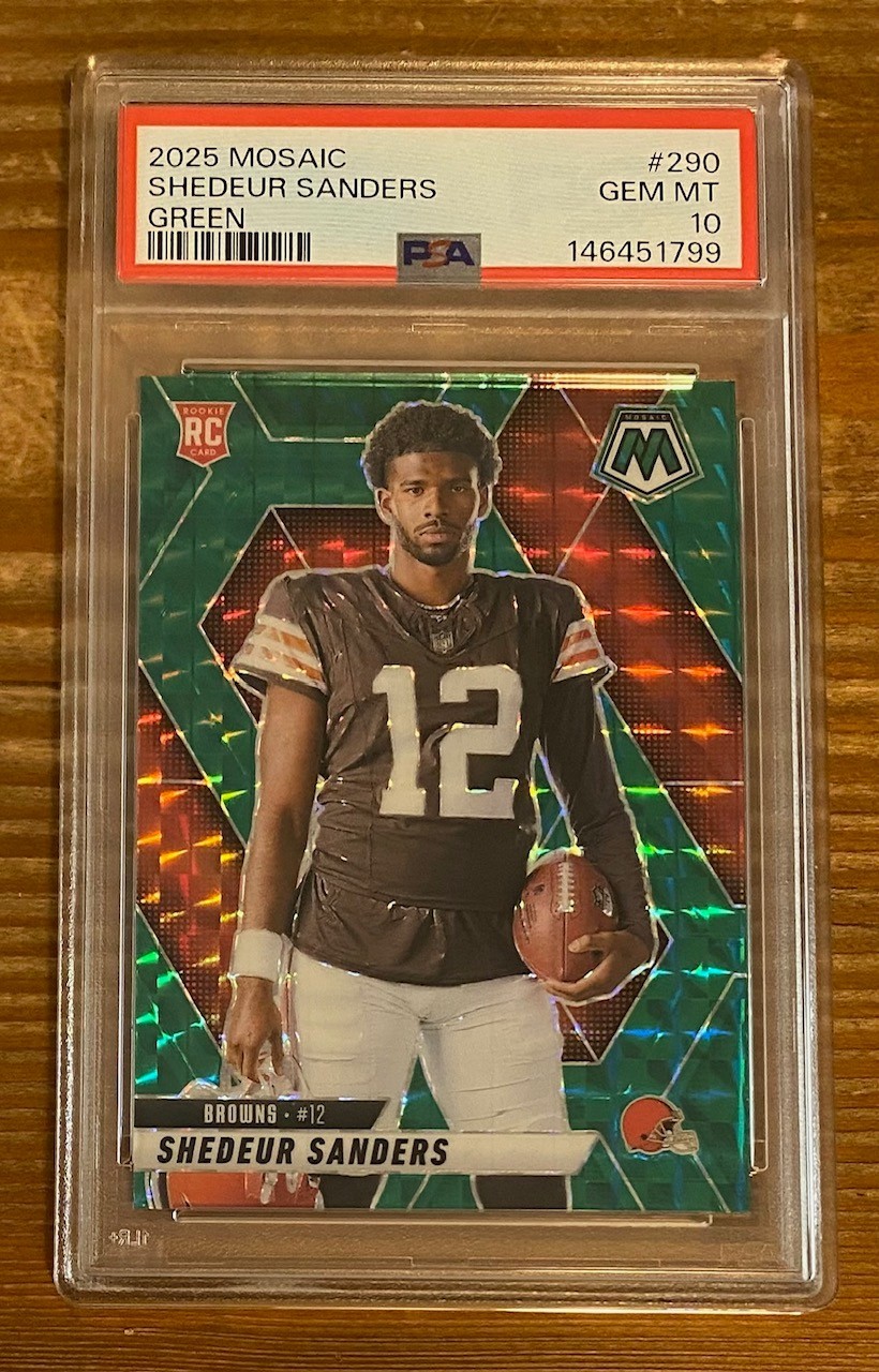 Shedeur Sanders Panini Mosaic #290 Green