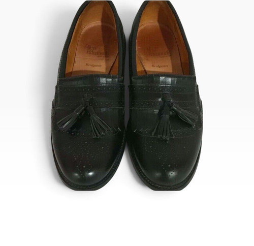 Allen Edmond Bridgeton Oxfors Black Slip On Leather Loafers Men's Size 7.5