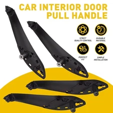 4Pcs For BMW 3 BMW 4 Series Black Front Rear Car Inner Door Pull Handle Armrest