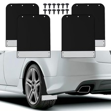 4 Pack Universal Mud Flaps Black Splash Guards Car Mudguard Night Reflectors Acc