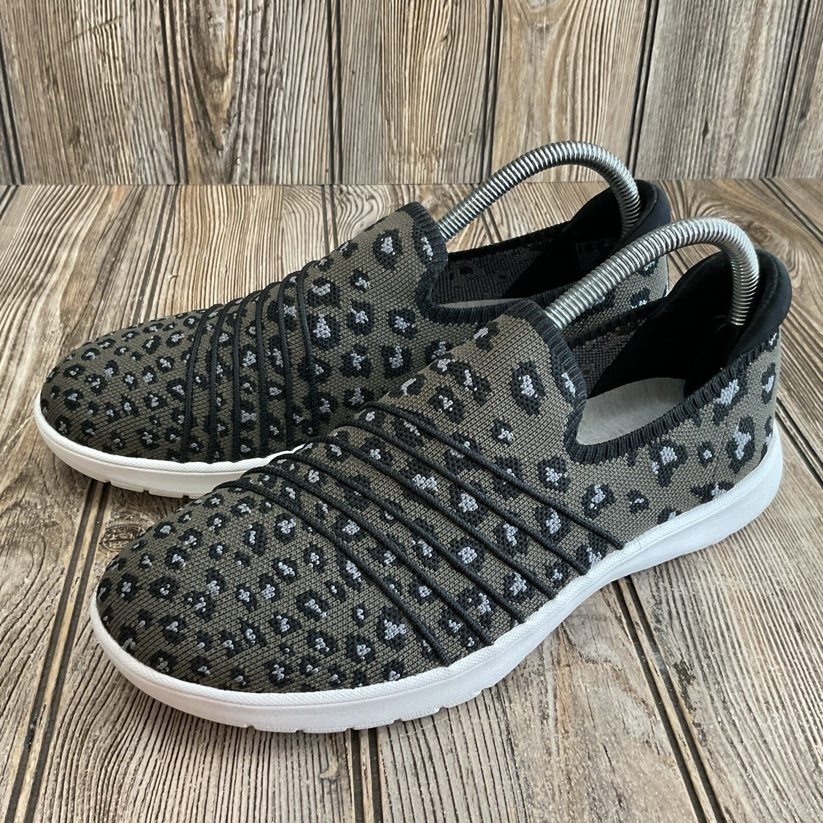 Clarks Cloudsteppers Adela Gray Leopard Print Sli… - image 5