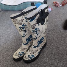 Women's Patterned Wellies, Size 5