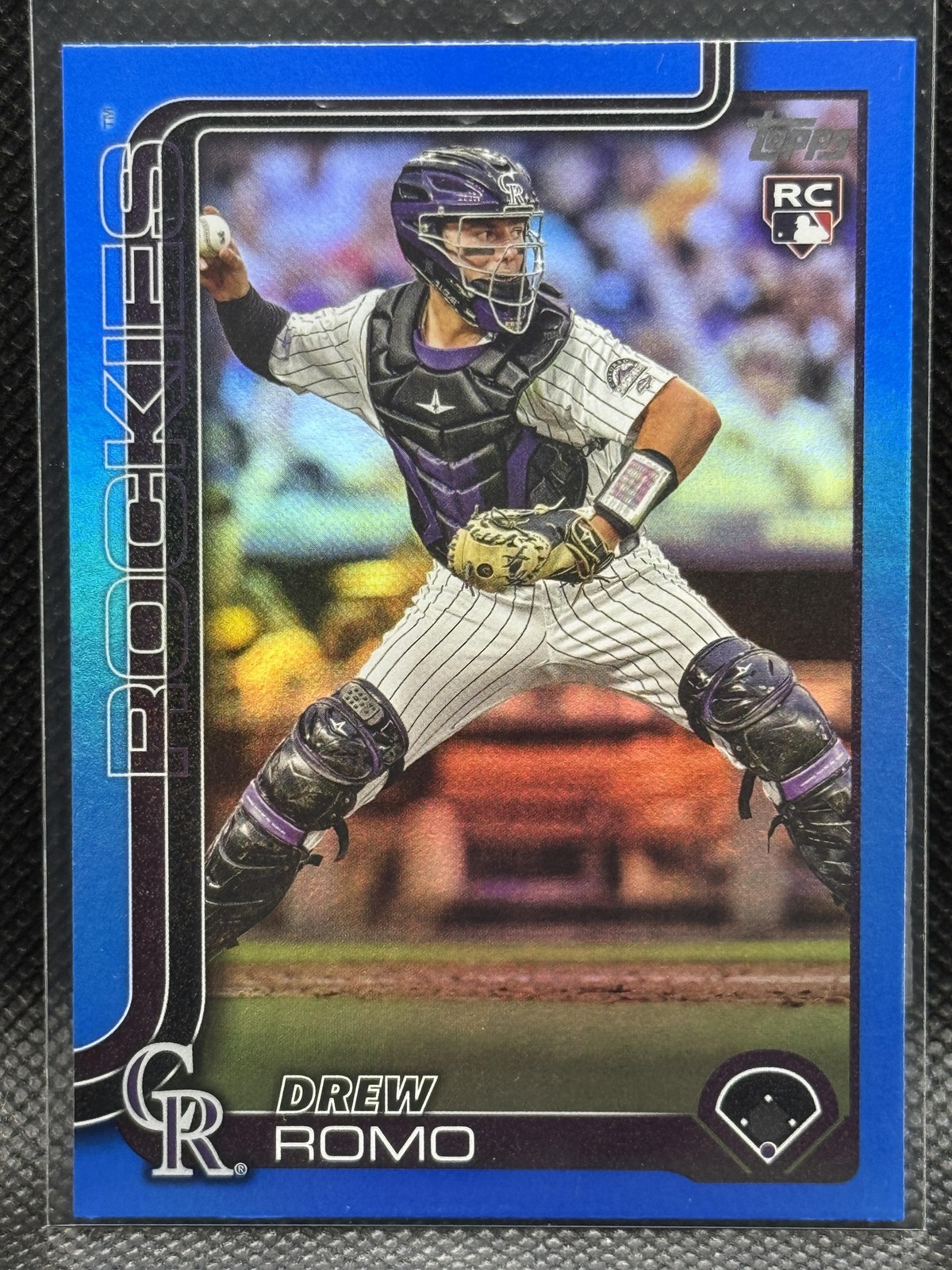 2025 Topps #296 Drew Romo Blue Holo Foil #/150