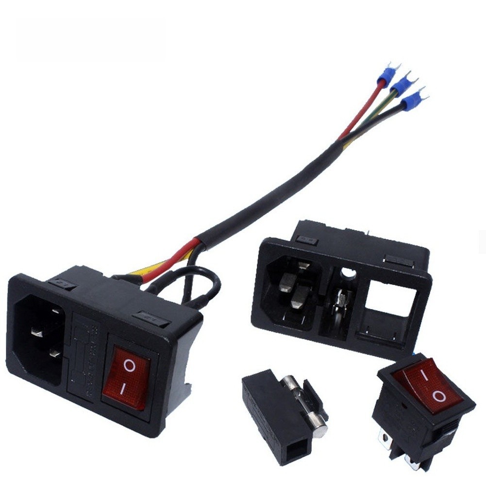 3 in 1 Steckdose mit Schalter LED Licht und Sicherung für 3D Drucker Spannung - Bild 4