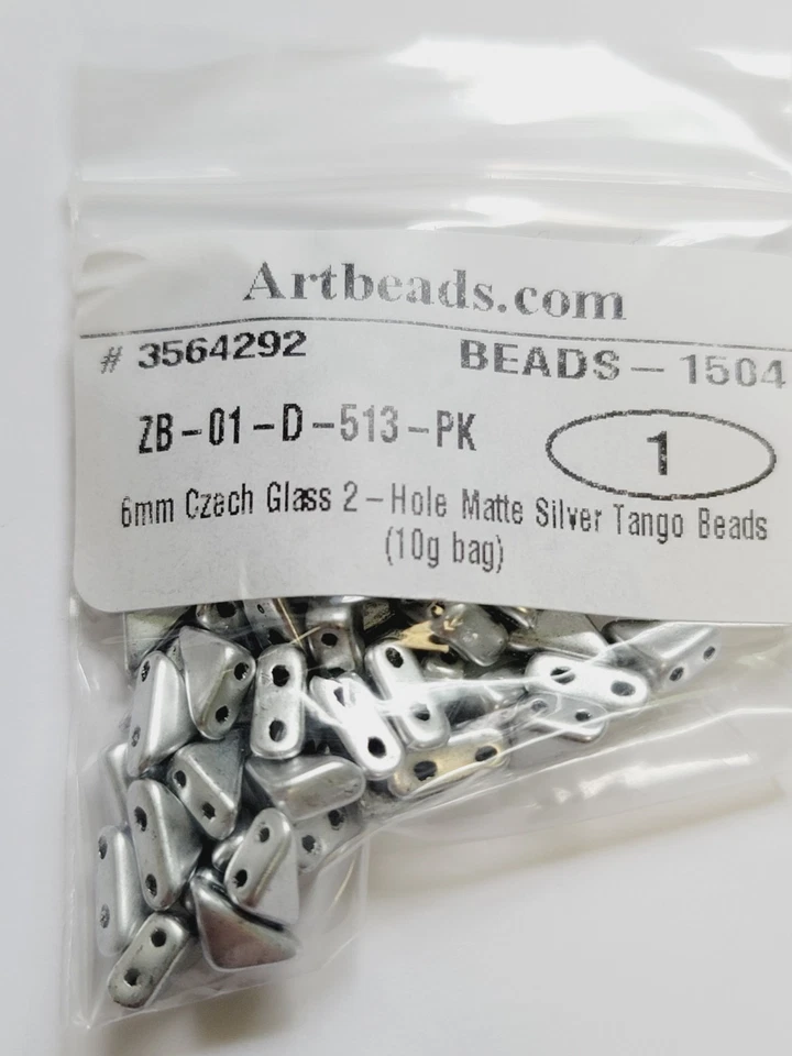 Cuentas de tango de vidrio checo de 6 mm con 2 agujeros 13 paquetes de 10 g con estuche Foto 4 de 4